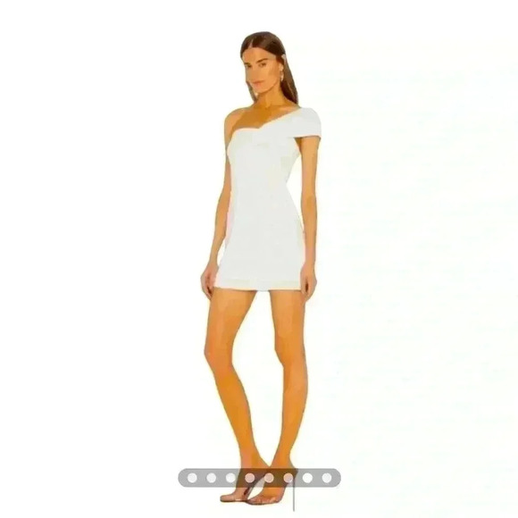 NBD Dresses & Skirts - NBD Cleo One-Shoulder Flare Dress: Shine in the Spotlight | Size S White